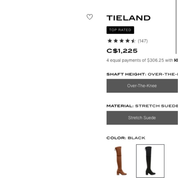STUART WEITZMAN TIELAND OVER THE KNEE BOOTS - Picture 14 of 14